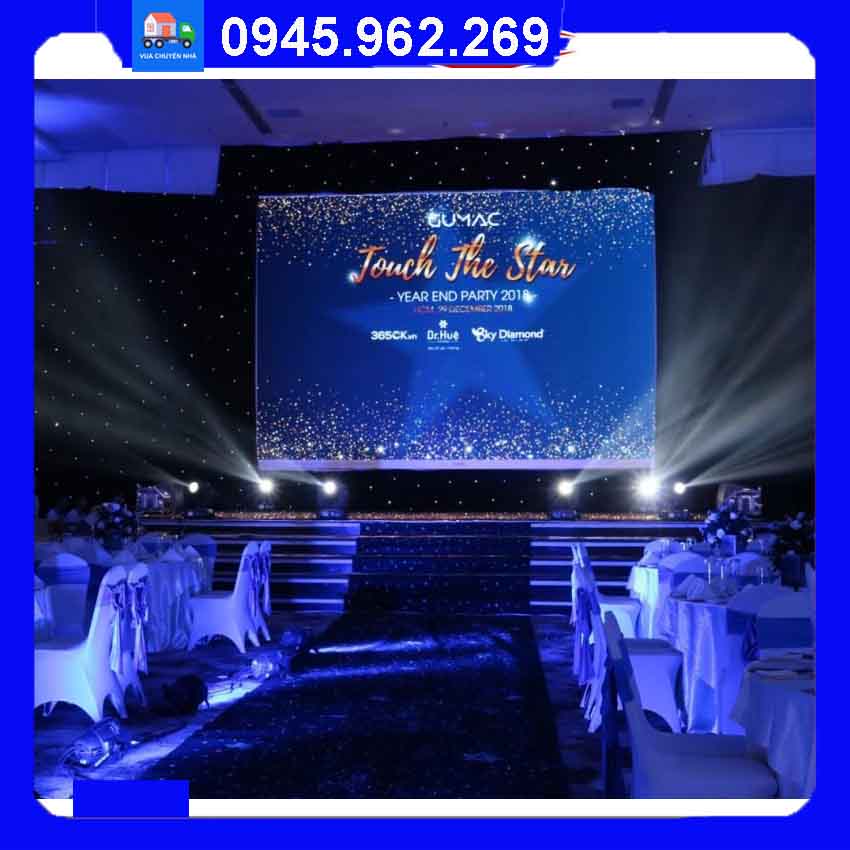 mẫu backdrop Year End Party đẹp