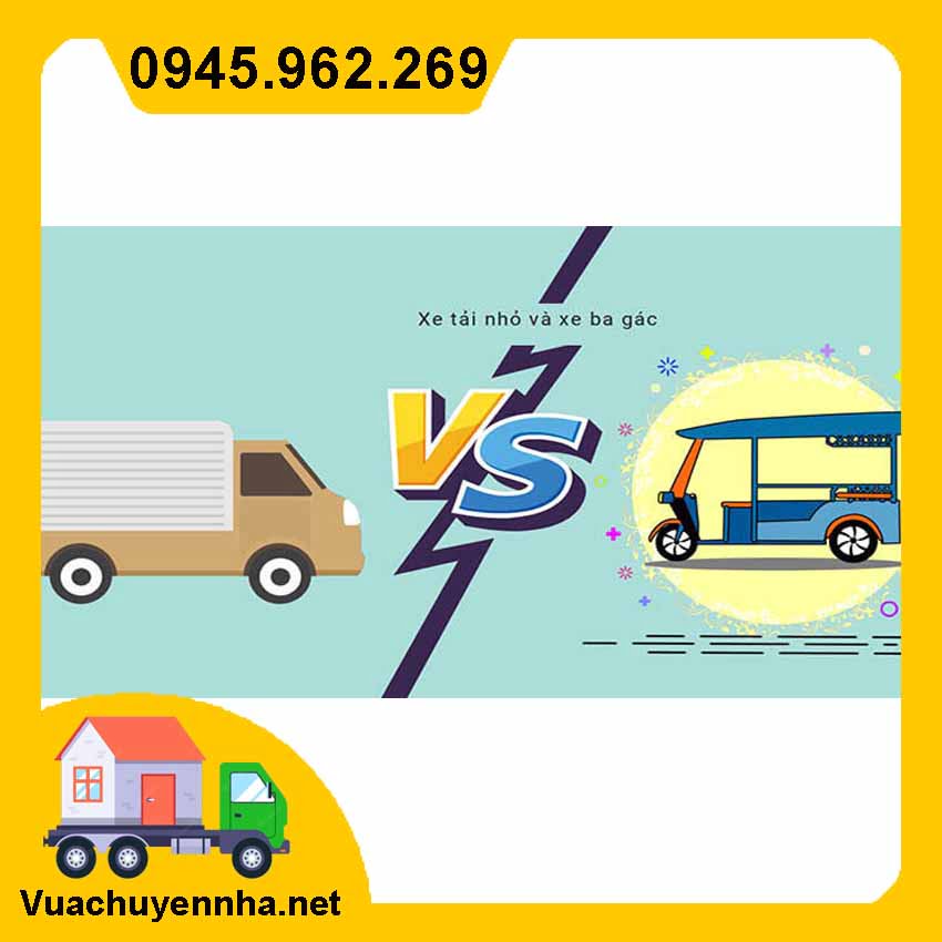 Nên chuyển nhà bằng xe ba gác hay xe tải