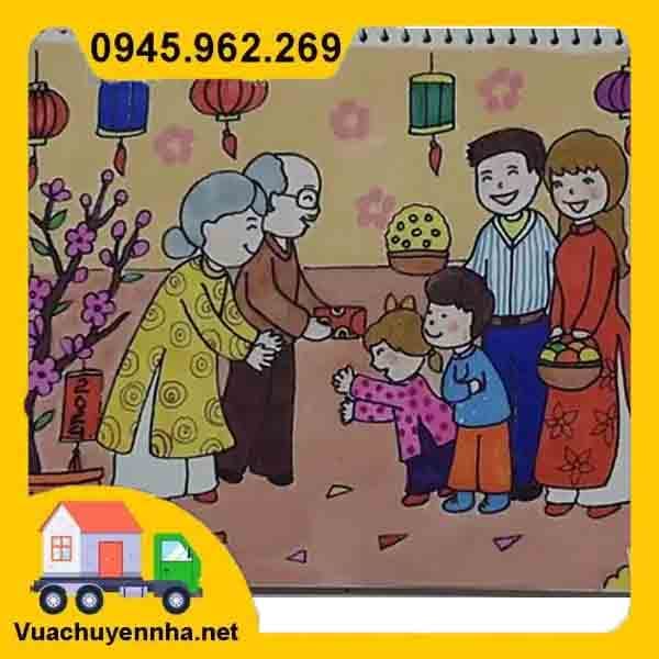 Cách vẽ ngày Tết lễ hội và mùa xuân lớp 4 đẹp nhất 2025