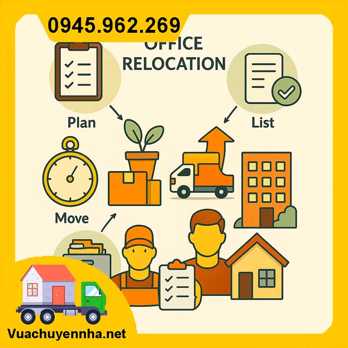 Quy trình chuyển văn phòng trọn gói chi tiết từ A-Z