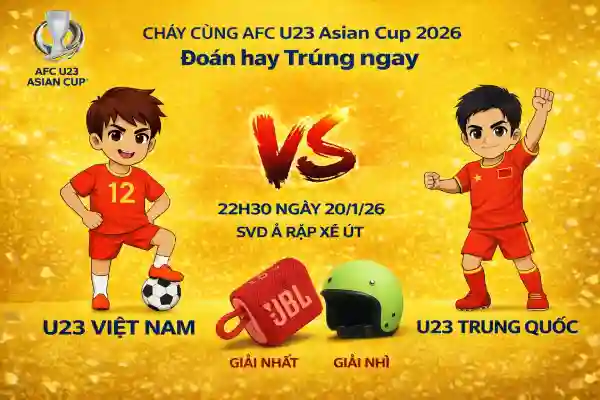 Cuồng nhiệt cùng AFC U23 Asian Cup 2026: Đoán hay Trúng lớn vòng Bán kết